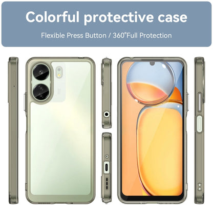 For Xiaomi Redmi 13C 4G Colorful Series Acrylic Hybrid TPU Phone Case(Transparent Grey) - 13C Cases by PMC Jewellery | Online Shopping South Africa | PMC Jewellery | Buy Now Pay Later Mobicred