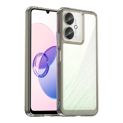 For Xiaomi Poco C65 Colorful Series Acrylic Hybrid TPU Phone Case(Transparent Grey) - Xiaomi Cases by PMC Jewellery | Online Shopping South Africa | PMC Jewellery | Buy Now Pay Later Mobicred