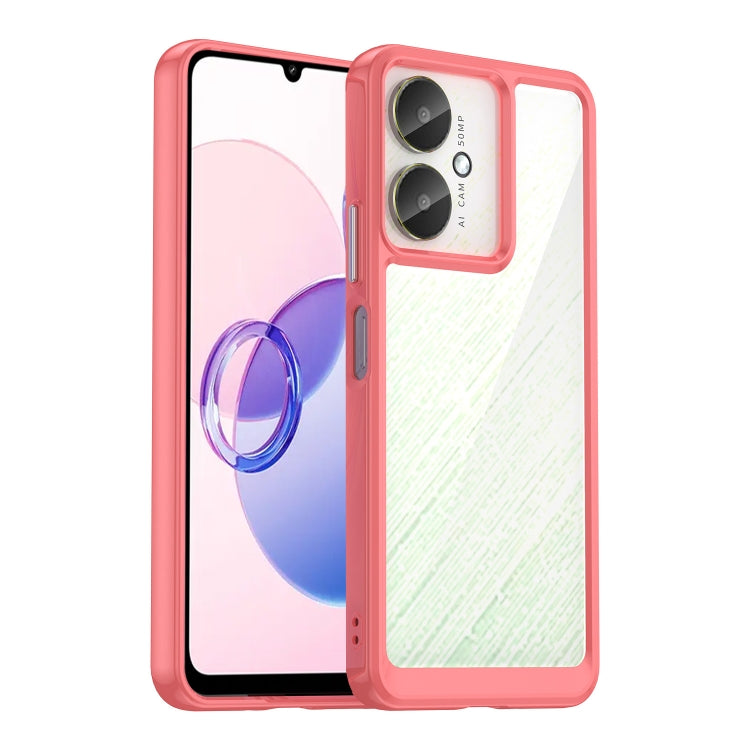 For Xiaomi Poco C65 Colorful Series Acrylic Hybrid TPU Phone Case(Red) - Xiaomi Cases by PMC Jewellery | Online Shopping South Africa | PMC Jewellery | Buy Now Pay Later Mobicred