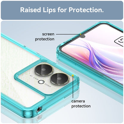 For Xiaomi Poco M6 Colorful Series Acrylic Hybrid TPU Phone Case(Transparent Blue) - Xiaomi Cases by PMC Jewellery | Online Shopping South Africa | PMC Jewellery | Buy Now Pay Later Mobicred