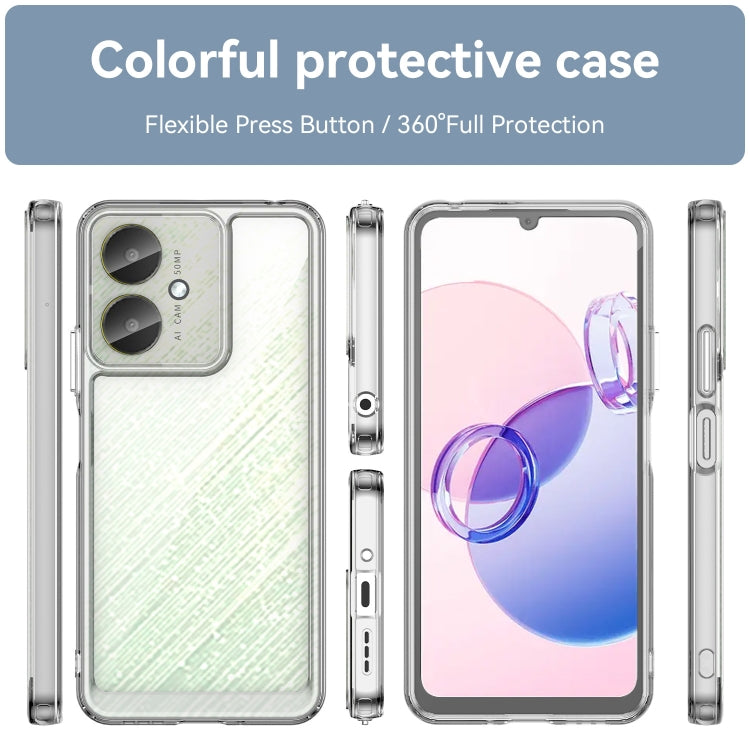 For Xiaomi Redmi 13R 5G Colorful Series Acrylic Hybrid TPU Phone Case(Transparent) - 13R Cases by PMC Jewellery | Online Shopping South Africa | PMC Jewellery | Buy Now Pay Later Mobicred