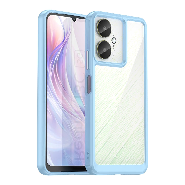 For Xiaomi Redmi 13R 5G Colorful Series Acrylic Hybrid TPU Phone Case(Blue) - 13R Cases by PMC Jewellery | Online Shopping South Africa | PMC Jewellery | Buy Now Pay Later Mobicred