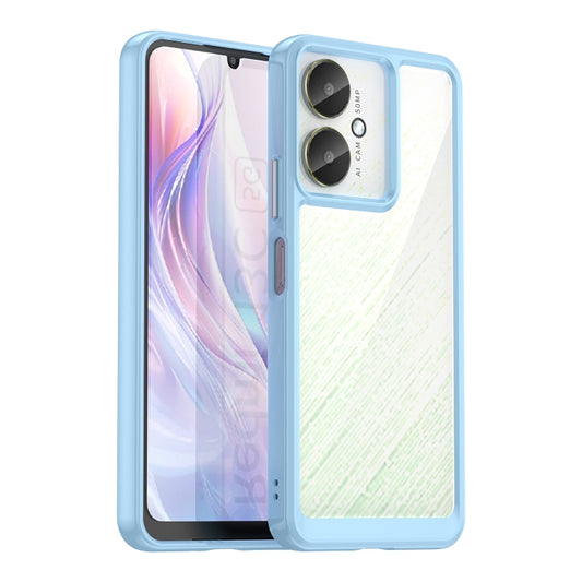 For Xiaomi Redmi 13R 5G Colorful Series Acrylic Hybrid TPU Phone Case(Blue) - 13R Cases by PMC Jewellery | Online Shopping South Africa | PMC Jewellery | Buy Now Pay Later Mobicred