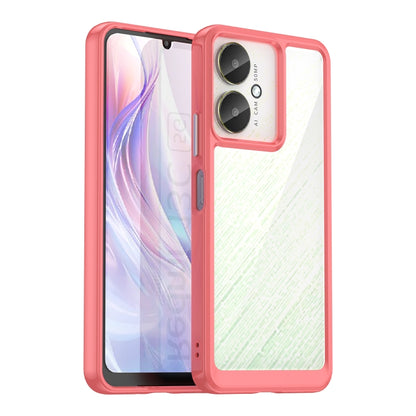 For Xiaomi Redmi 13C 5G Colorful Series Acrylic Hybrid TPU Phone Case(Red) - 13C Cases by PMC Jewellery | Online Shopping South Africa | PMC Jewellery | Buy Now Pay Later Mobicred