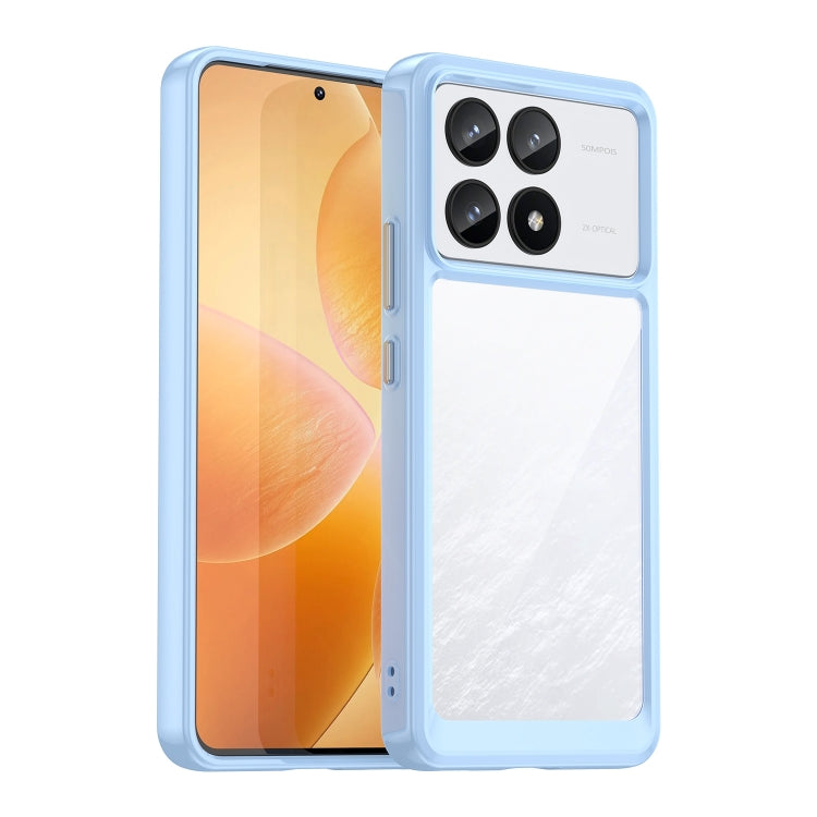 For Xiaomi Redmi K70 Colorful Series Acrylic Hybrid TPU Phone Case(Blue) - K70 Cases by PMC Jewellery | Online Shopping South Africa | PMC Jewellery | Buy Now Pay Later Mobicred