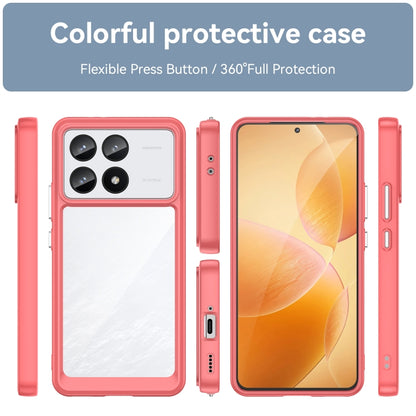 For Xiaomi Redmi K70 Pro Colorful Series Acrylic Hybrid TPU Phone Case(Red) - K70 Pro Cases by PMC Jewellery | Online Shopping South Africa | PMC Jewellery | Buy Now Pay Later Mobicred