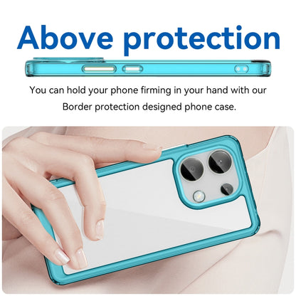 For Xiaomi Redmi Note 13 4G Global Colorful Series Acrylic Hybrid TPU Phone Case(Transparent Blue) - Note 13 Cases by PMC Jewellery | Online Shopping South Africa | PMC Jewellery | Buy Now Pay Later Mobicred