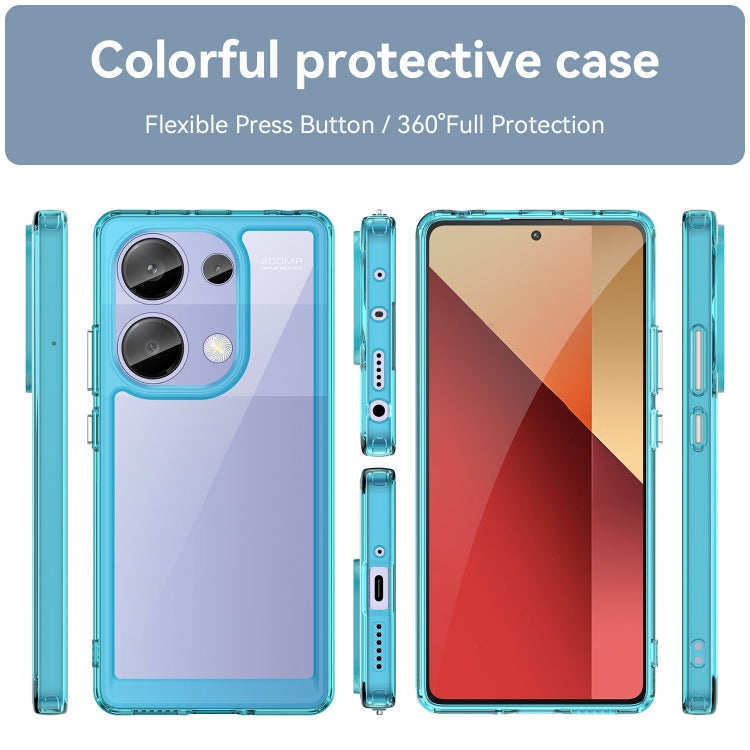 For Redmi Note 13 Pro 4G Global Colorful Series Acrylic Hybrid TPU Phone Case(Transparent Blue) - Note 13 Pro Cases by PMC Jewellery | Online Shopping South Africa | PMC Jewellery | Buy Now Pay Later Mobicred