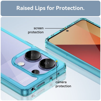 For Redmi Note 13 Pro 4G Global Colorful Series Acrylic Hybrid TPU Phone Case(Transparent Blue) - Note 13 Pro Cases by PMC Jewellery | Online Shopping South Africa | PMC Jewellery | Buy Now Pay Later Mobicred