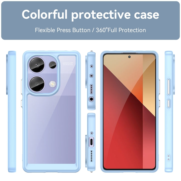 For Redmi Note 13 Pro 4G Global Colorful Series Acrylic Hybrid TPU Phone Case(Blue) - Note 13 Pro Cases by PMC Jewellery | Online Shopping South Africa | PMC Jewellery | Buy Now Pay Later Mobicred