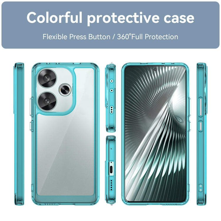 For Xiaomi Redmi Turbo 3 Colorful Series Acrylic Hybrid TPU Phone Case(Transparent Blue) - Xiaomi Cases by PMC Jewellery | Online Shopping South Africa | PMC Jewellery | Buy Now Pay Later Mobicred