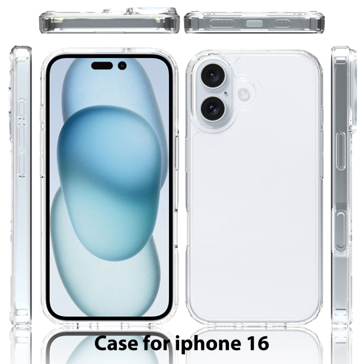 For iPhone 16 Scratchproof Acrylic TPU Phone Case(Transparent) - iPhone 16 Cases by PMC Jewellery | Online Shopping South Africa | PMC Jewellery | Buy Now Pay Later Mobicred