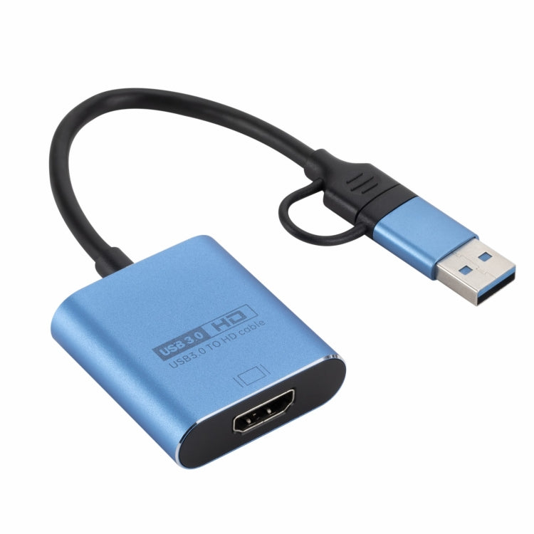 V05B USB + USB-C / Type-C to HDMI Adapter Cable - Cable & Adapters by PMC Jewellery | Online Shopping South Africa | PMC Jewellery | Buy Now Pay Later Mobicred