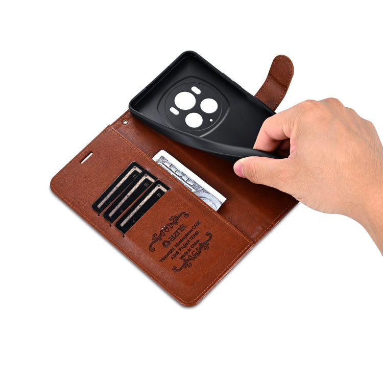 For Honor Magic6 Pro AZNS Sheepskin Texture Flip Leather Phone Case(Brown) - Honor Cases by AZNS | Online Shopping South Africa | PMC Jewellery | Buy Now Pay Later Mobicred