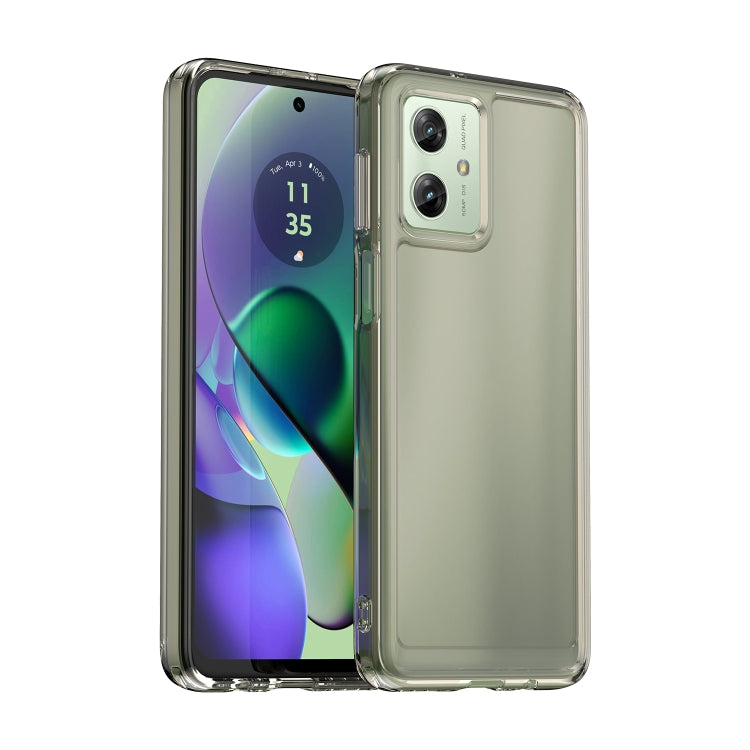 For Motorola Moto G54 Global Candy Series TPU Phone Case(Transparent Grey) - Motorola Cases by PMC Jewellery | Online Shopping South Africa | PMC Jewellery | Buy Now Pay Later Mobicred