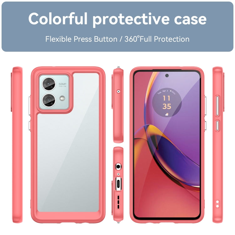 For Motorola Moto G84 Colorful Series Acrylic Hybrid TPU Phone Case(Red) - Motorola Cases by PMC Jewellery | Online Shopping South Africa | PMC Jewellery | Buy Now Pay Later Mobicred