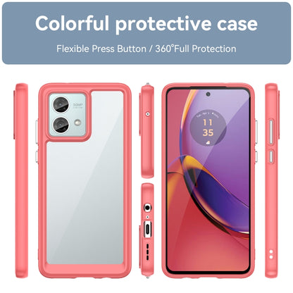 For Motorola Moto G84 Colorful Series Acrylic Hybrid TPU Phone Case(Red) - Motorola Cases by PMC Jewellery | Online Shopping South Africa | PMC Jewellery | Buy Now Pay Later Mobicred