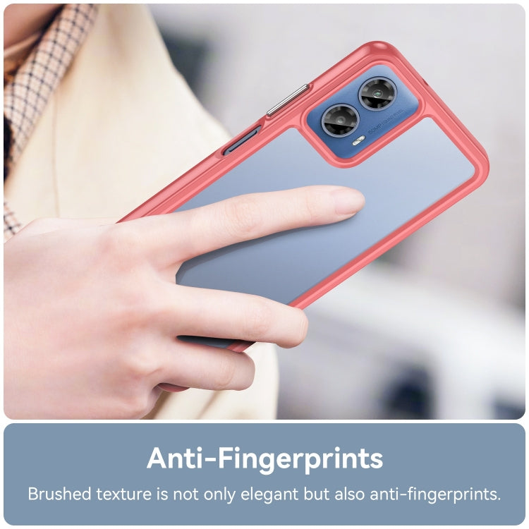 For Motorola Moto G34 Colorful Series Acrylic Hybrid TPU Phone Case(Red) - Motorola Cases by PMC Jewellery | Online Shopping South Africa | PMC Jewellery | Buy Now Pay Later Mobicred