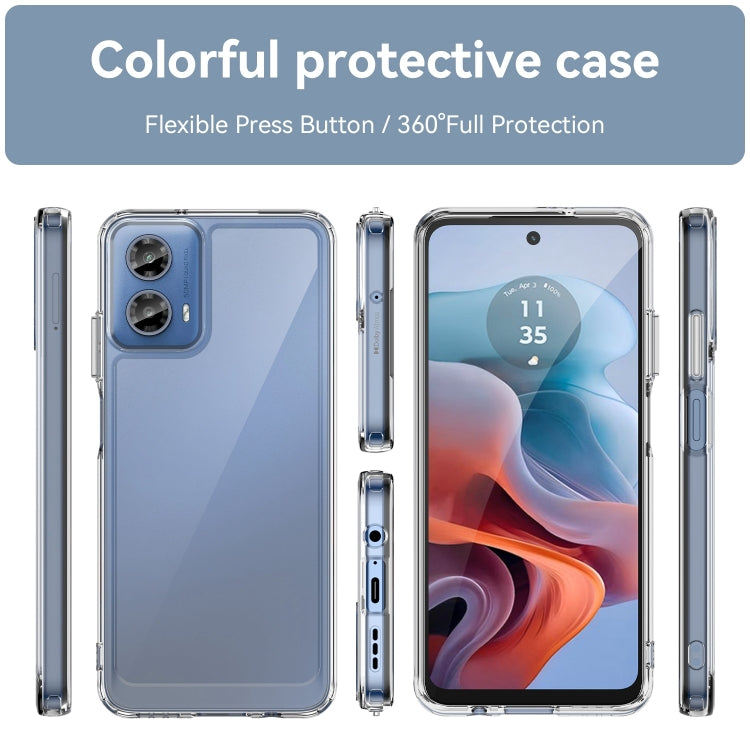 For Motorola Moto G34 Colorful Series Acrylic Hybrid TPU Phone Case(Transparent) - Motorola Cases by PMC Jewellery | Online Shopping South Africa | PMC Jewellery | Buy Now Pay Later Mobicred