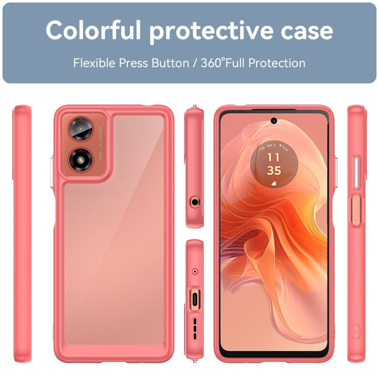 For Motorola Moto G24 Colorful Series Acrylic Hybrid TPU Phone Case(Red) - Motorola Cases by PMC Jewellery | Online Shopping South Africa | PMC Jewellery | Buy Now Pay Later Mobicred