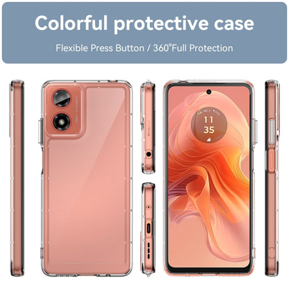 For Motorola Moto G24 Colorful Series Acrylic Hybrid TPU Phone Case(Transparent) - Motorola Cases by PMC Jewellery | Online Shopping South Africa | PMC Jewellery | Buy Now Pay Later Mobicred