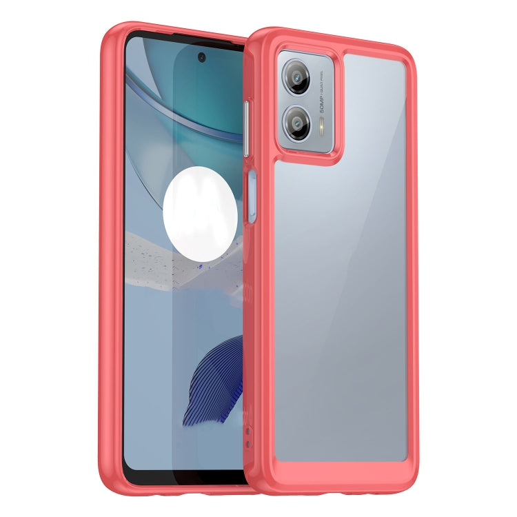 For Motorola Moto G53 5G Colorful Series Acrylic Hybrid TPU Phone Case(Red) - Motorola Cases by PMC Jewellery | Online Shopping South Africa | PMC Jewellery | Buy Now Pay Later Mobicred