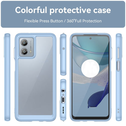 For Motorola Moto G53 5G Colorful Series Acrylic Hybrid TPU Phone Case(Blue) - Motorola Cases by PMC Jewellery | Online Shopping South Africa | PMC Jewellery | Buy Now Pay Later Mobicred