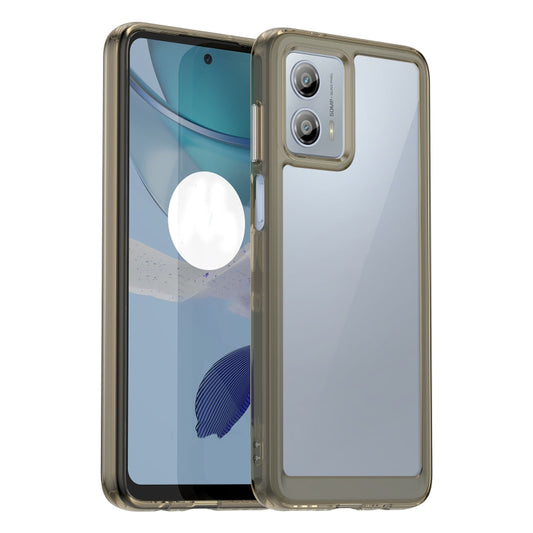 For Motorola Moto G53 5G Colorful Series Acrylic Hybrid TPU Phone Case(Transparent Grey) - Motorola Cases by PMC Jewellery | Online Shopping South Africa | PMC Jewellery | Buy Now Pay Later Mobicred