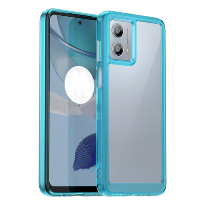 For Motorola Moto G53 5G Colorful Series Acrylic Hybrid TPU Phone Case(Transparent Blue) - Motorola Cases by PMC Jewellery | Online Shopping South Africa | PMC Jewellery | Buy Now Pay Later Mobicred