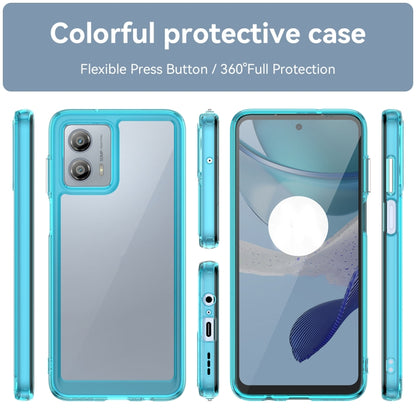 For Motorola Moto G53 5G Colorful Series Acrylic Hybrid TPU Phone Case(Transparent Blue) - Motorola Cases by PMC Jewellery | Online Shopping South Africa | PMC Jewellery | Buy Now Pay Later Mobicred