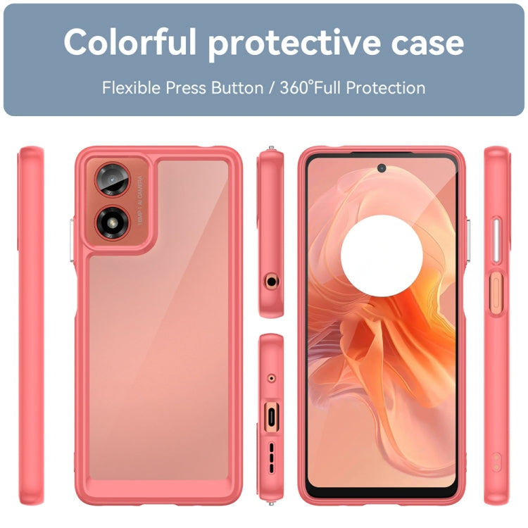 For Motorola Moto G24 Power Colorful Series Acrylic Hybrid TPU Phone Case(Red) - Motorola Cases by PMC Jewellery | Online Shopping South Africa | PMC Jewellery | Buy Now Pay Later Mobicred