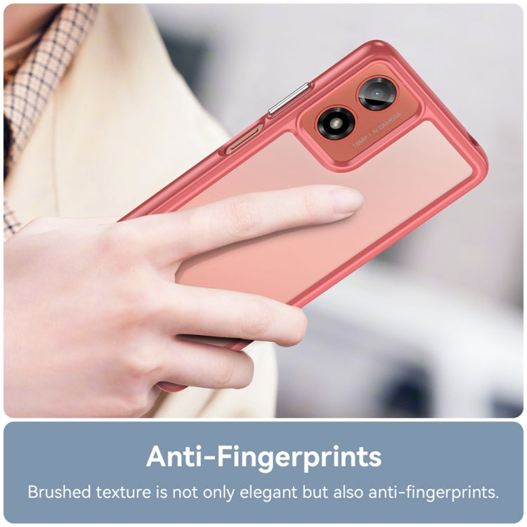 For Motorola Moto G24 Power Colorful Series Acrylic Hybrid TPU Phone Case(Red) - Motorola Cases by PMC Jewellery | Online Shopping South Africa | PMC Jewellery | Buy Now Pay Later Mobicred