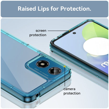 For Motorola Moto G24 Power Colorful Series Acrylic Hybrid TPU Phone Case(Transparent Blue) - Motorola Cases by PMC Jewellery | Online Shopping South Africa | PMC Jewellery | Buy Now Pay Later Mobicred