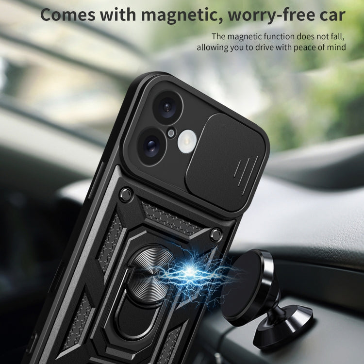 For iPhone 16 Sliding Camera Cover Design TPU+PC Phone Case(Gold) - iPhone 16 Cases by PMC TechLife | Online Shopping South Africa | PMC TechLife | Buy Now Pay Later Mobicred