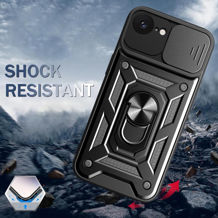 For iPhone 16e Sliding Camera Cover Design TPU+PC Phone Case(Rose Gold) - iPhone 16e Cases by PMC TechLife | Online Shopping South Africa | PMC TechLife | Buy Now Pay Later Mobicred