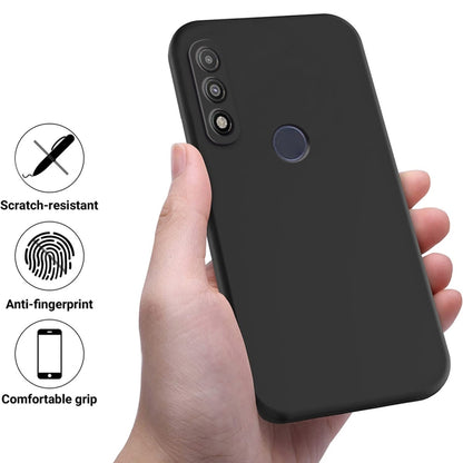 For Motorola G Pure 4G Pure Color Liquid Silicone Shockproof Phone Case(Black) - Motorola Cases by PMC Jewellery | Online Shopping South Africa | PMC Jewellery | Buy Now Pay Later Mobicred