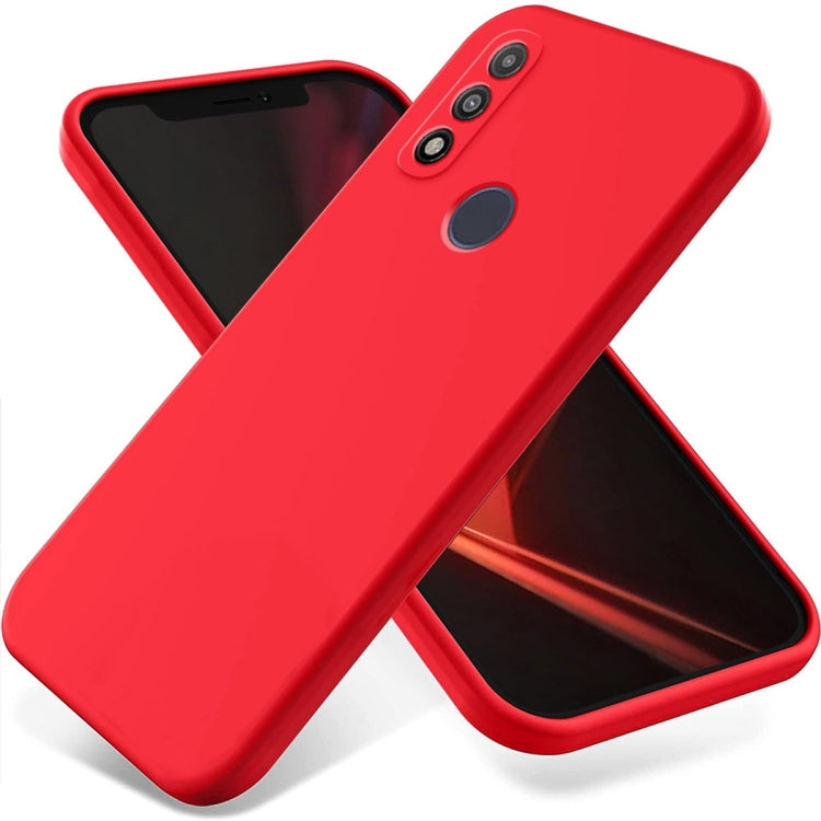 For Motorola G Pure 4G Pure Color Liquid Silicone Shockproof Phone Case(Red) - Motorola Cases by PMC Jewellery | Online Shopping South Africa | PMC Jewellery | Buy Now Pay Later Mobicred