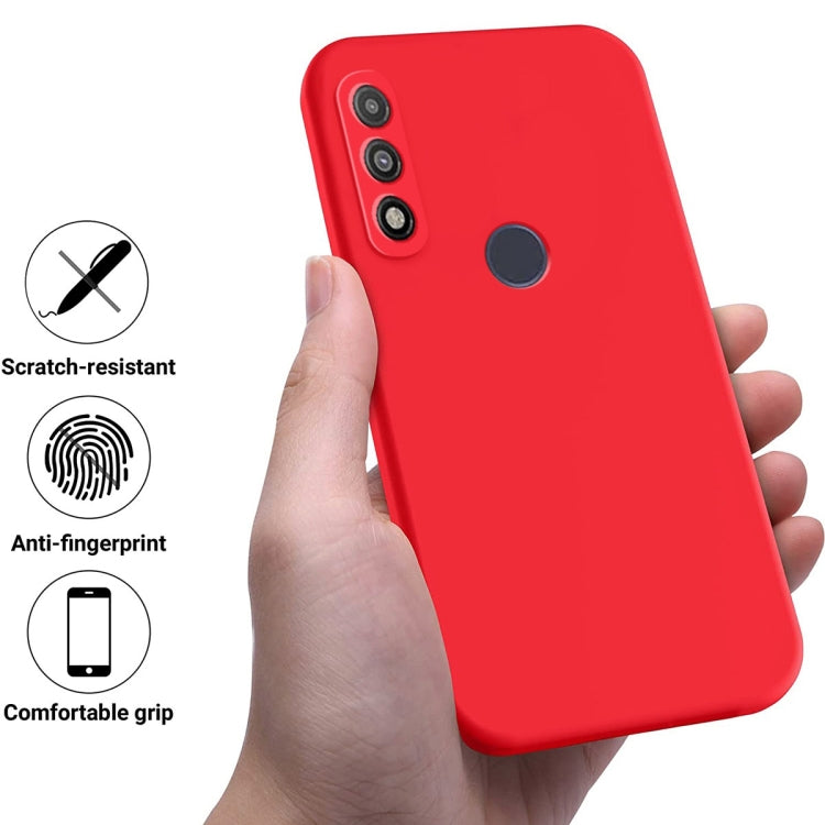 For Motorola G Pure 4G Pure Color Liquid Silicone Shockproof Phone Case(Red) - Motorola Cases by PMC Jewellery | Online Shopping South Africa | PMC Jewellery | Buy Now Pay Later Mobicred