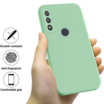 For Motorola G Pure 4G Pure Color Liquid Silicone Shockproof Phone Case(Green) - Motorola Cases by PMC Jewellery | Online Shopping South Africa | PMC Jewellery | Buy Now Pay Later Mobicred