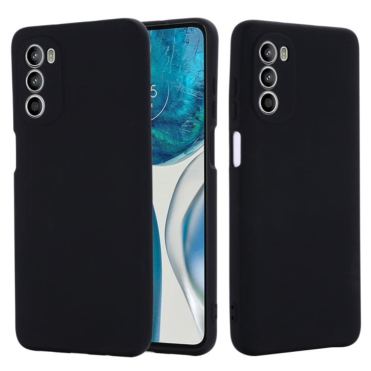 For Motorola Moto G71s 5G Pure Color Liquid Silicone Shockproof Phone Case(Black) - Motorola Cases by PMC Jewellery | Online Shopping South Africa | PMC Jewellery | Buy Now Pay Later Mobicred