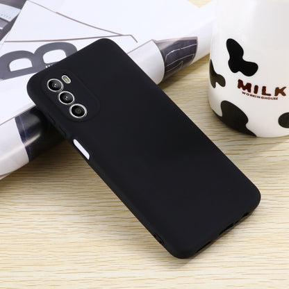 For Motorola Moto G71s 5G Pure Color Liquid Silicone Shockproof Phone Case(Black) - Motorola Cases by PMC Jewellery | Online Shopping South Africa | PMC Jewellery | Buy Now Pay Later Mobicred