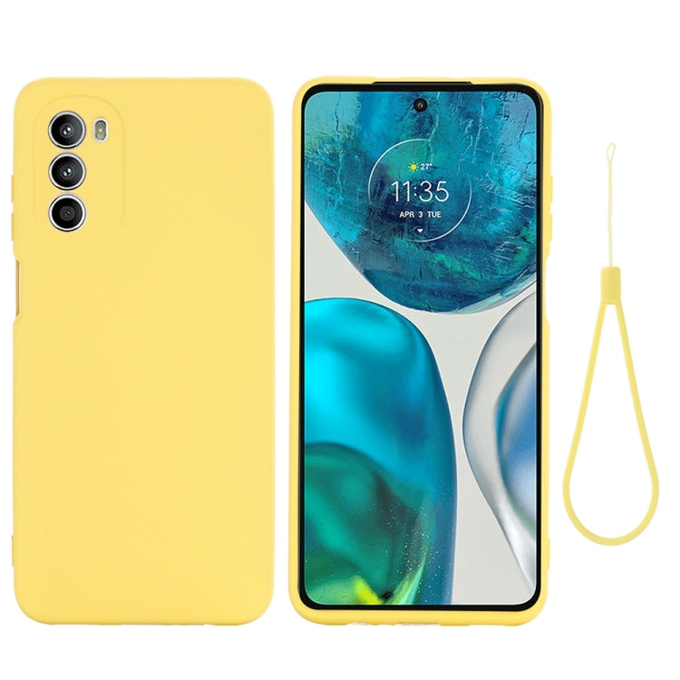 For Motorola Moto G71s 5G Pure Color Liquid Silicone Shockproof Phone Case(Yellow) - Motorola Cases by PMC Jewellery | Online Shopping South Africa | PMC Jewellery | Buy Now Pay Later Mobicred