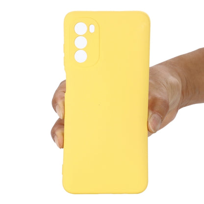 For Motorola Moto G71s 5G Pure Color Liquid Silicone Shockproof Phone Case(Yellow) - Motorola Cases by PMC Jewellery | Online Shopping South Africa | PMC Jewellery | Buy Now Pay Later Mobicred