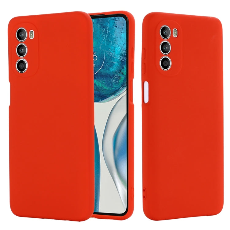 For Motorola Moto G71s 5G Pure Color Liquid Silicone Shockproof Phone Case(Red) - Motorola Cases by PMC Jewellery | Online Shopping South Africa | PMC Jewellery | Buy Now Pay Later Mobicred