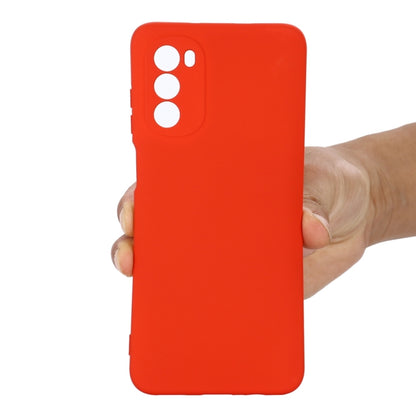 For Motorola Moto G71s 5G Pure Color Liquid Silicone Shockproof Phone Case(Red) - Motorola Cases by PMC Jewellery | Online Shopping South Africa | PMC Jewellery | Buy Now Pay Later Mobicred