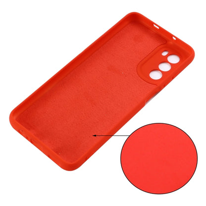 For Motorola Moto G71s 5G Pure Color Liquid Silicone Shockproof Phone Case(Red) - Motorola Cases by PMC Jewellery | Online Shopping South Africa | PMC Jewellery | Buy Now Pay Later Mobicred