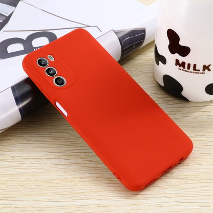 For Motorola Moto G71s 5G Pure Color Liquid Silicone Shockproof Phone Case(Red) - Motorola Cases by PMC Jewellery | Online Shopping South Africa | PMC Jewellery | Buy Now Pay Later Mobicred