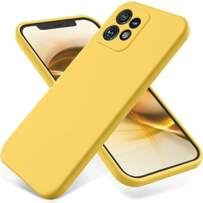 For Motorola Edge 40 Pro/Edge+ 2023/X40 Pure Color Liquid Silicone Shockproof Phone Case(Yellow) - Motorola Cases by PMC Jewellery | Online Shopping South Africa | PMC Jewellery | Buy Now Pay Later Mobicred