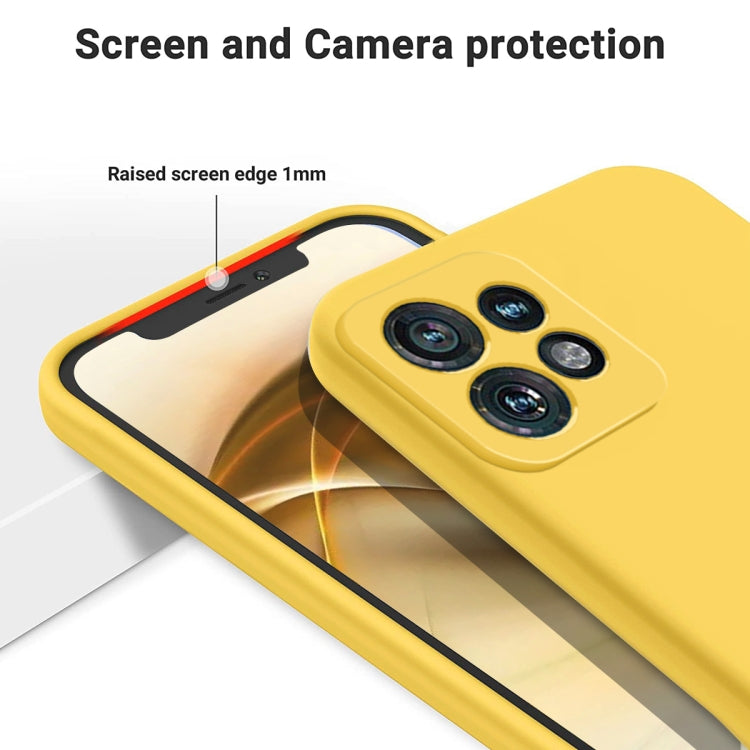 For Motorola Edge 40 Pro/Edge+ 2023/X40 Pure Color Liquid Silicone Shockproof Phone Case(Yellow) - Motorola Cases by PMC Jewellery | Online Shopping South Africa | PMC Jewellery | Buy Now Pay Later Mobicred