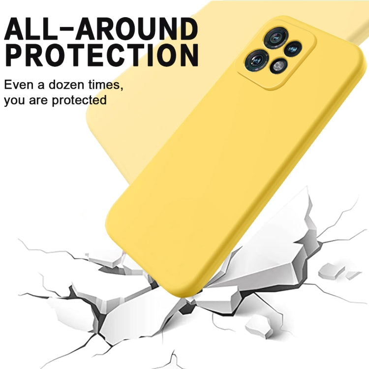 For Motorola Edge 40 Pro/Edge+ 2023/X40 Pure Color Liquid Silicone Shockproof Phone Case(Yellow) - Motorola Cases by PMC Jewellery | Online Shopping South Africa | PMC Jewellery | Buy Now Pay Later Mobicred